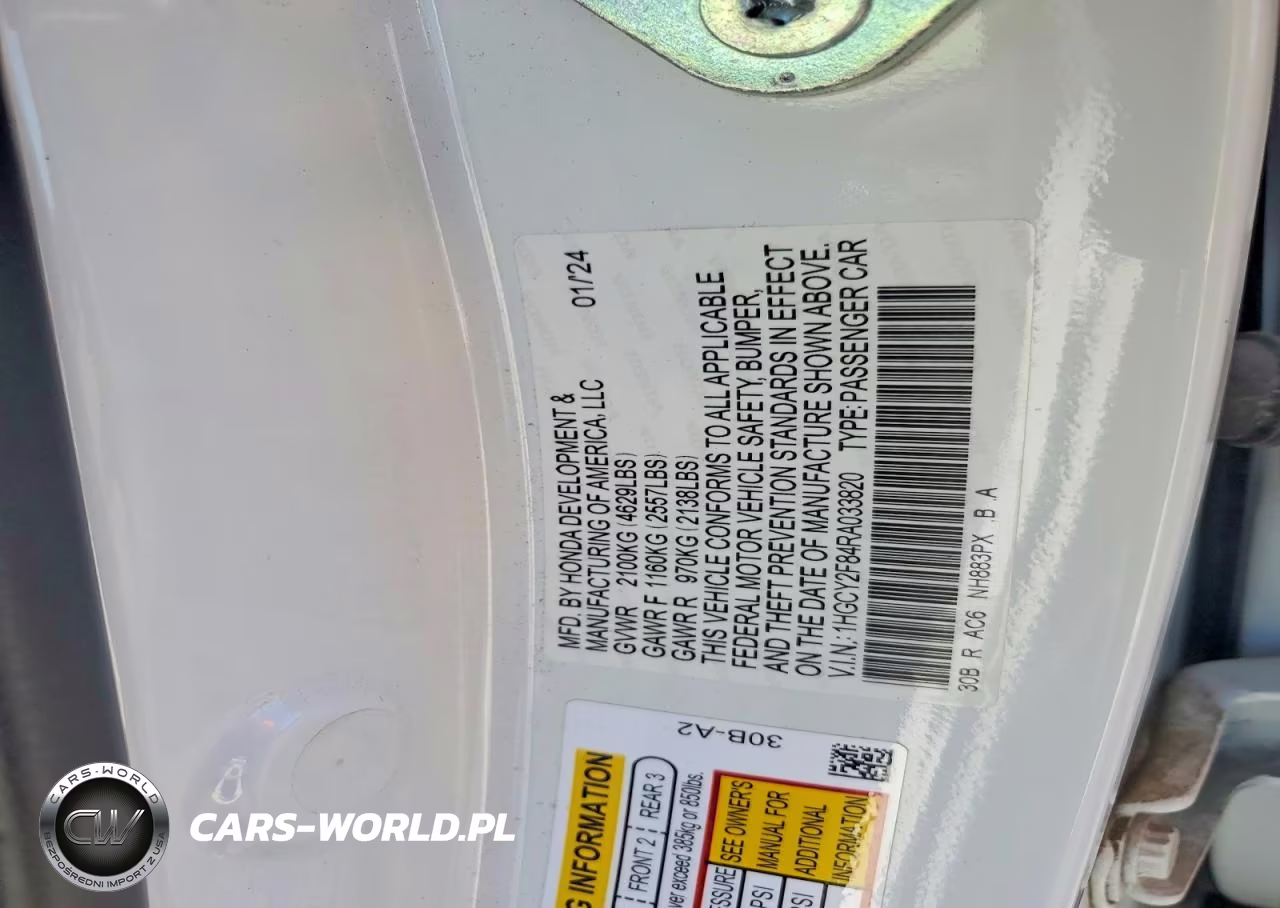 2024 Honda Accord Touring Hybrid VIN:1HGCY2F84RA033820 - 12