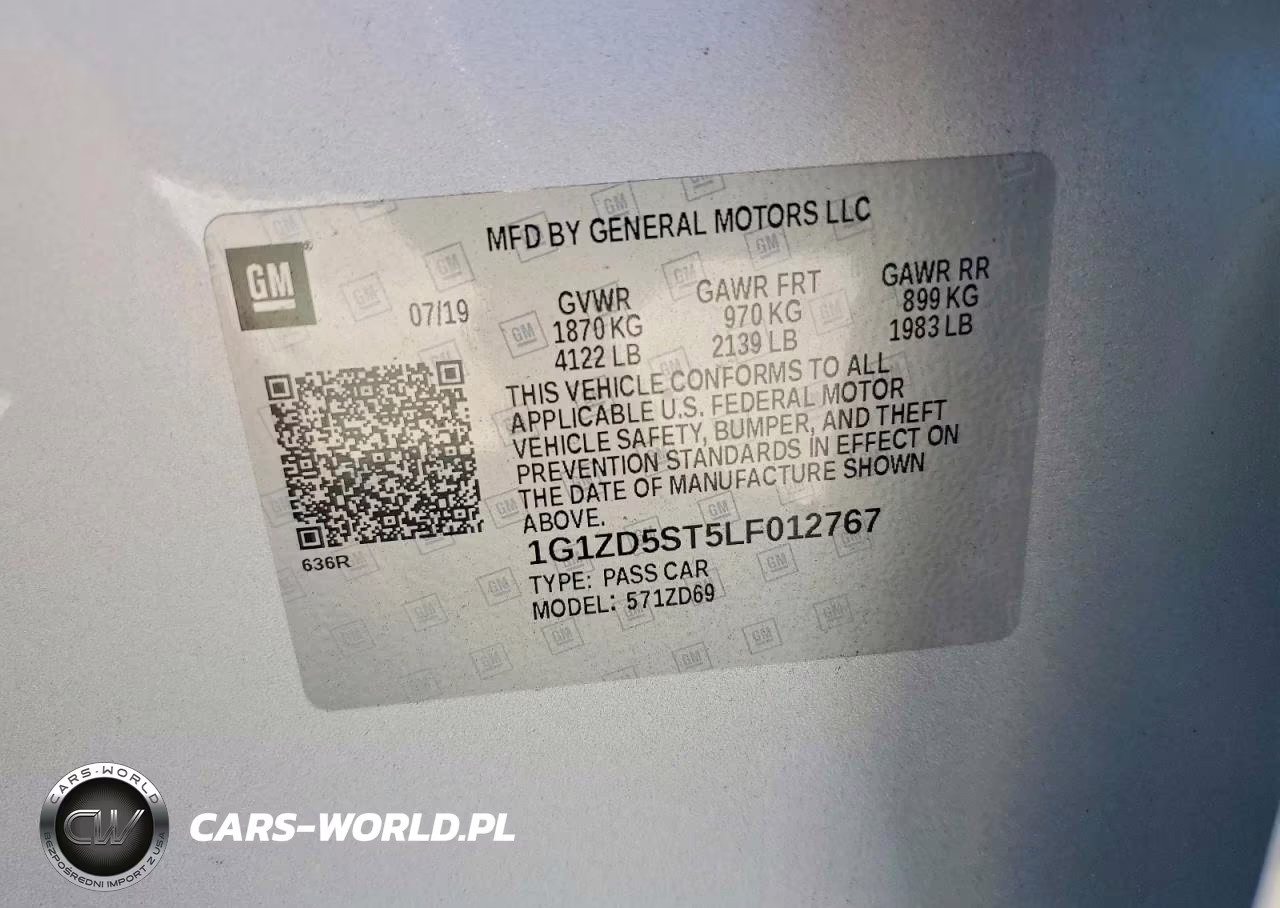 2020 Chevrolet Malibu Lt VIN:1G1ZD5ST5LF012767 - 12