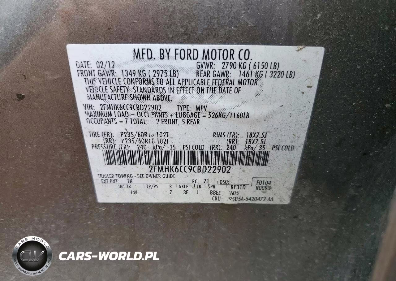 2012 Ford Flex VIN:2FMHK6CC9CBD22902 - 13