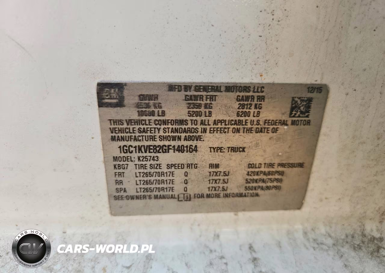 2016 Chevrolet Silverado K2500 Heavy Duty Lt VIN:1GC1KVE82GF140164 - 12