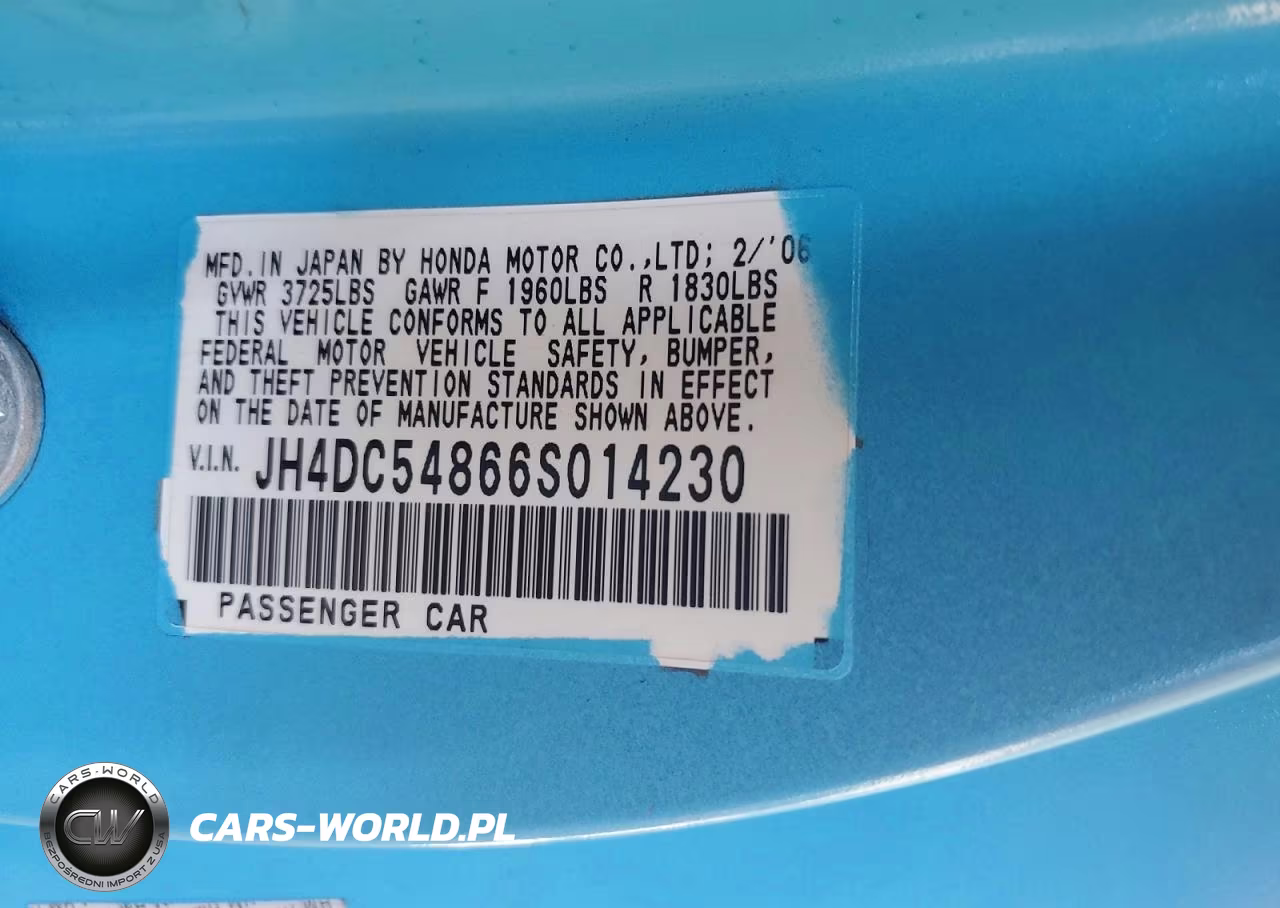 2006 Acura Rsx VIN:JH4DC54866S014230 - 12