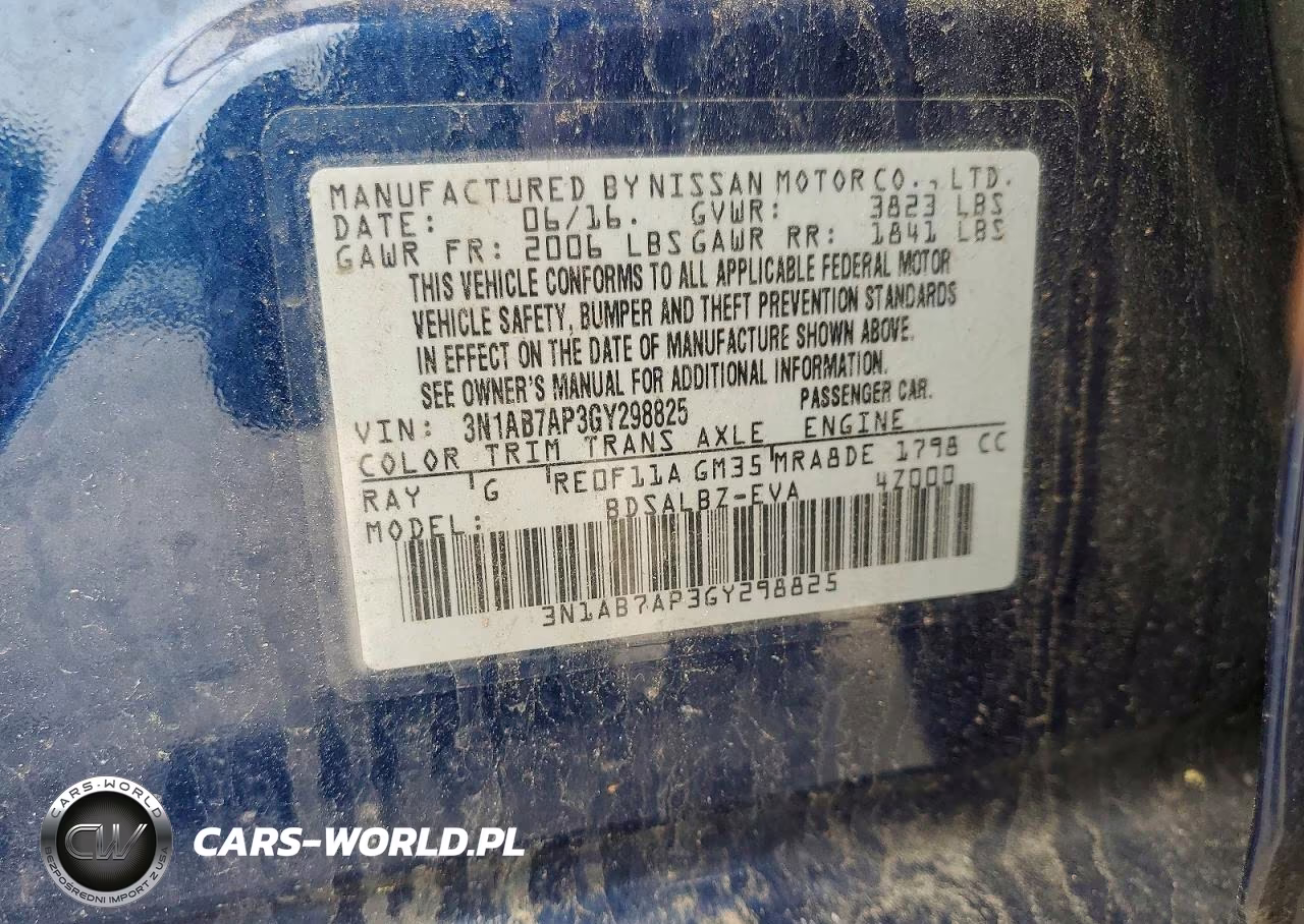2016 Nissan Sentra S VIN:3N1AB7AP3GY298825 - 12
