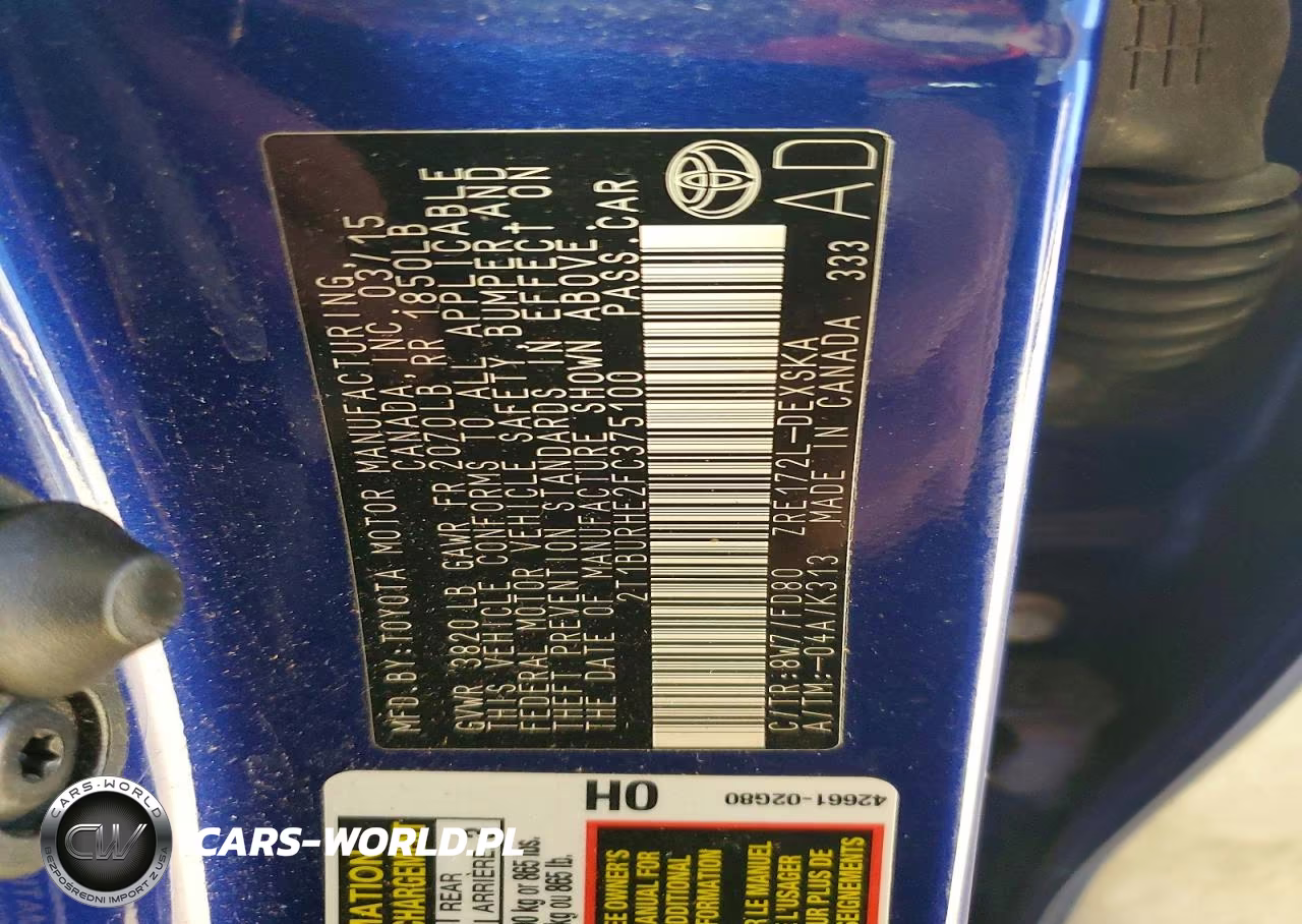 2015 Toyota Corolla S Plus VIN:2T1BURHE2FC375100 - 12