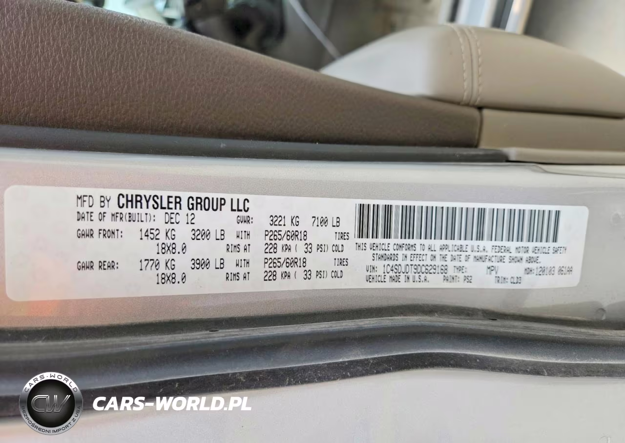 2013 Dodge Durango Crew VIN:1C4SDJDT9DC629168 - 12