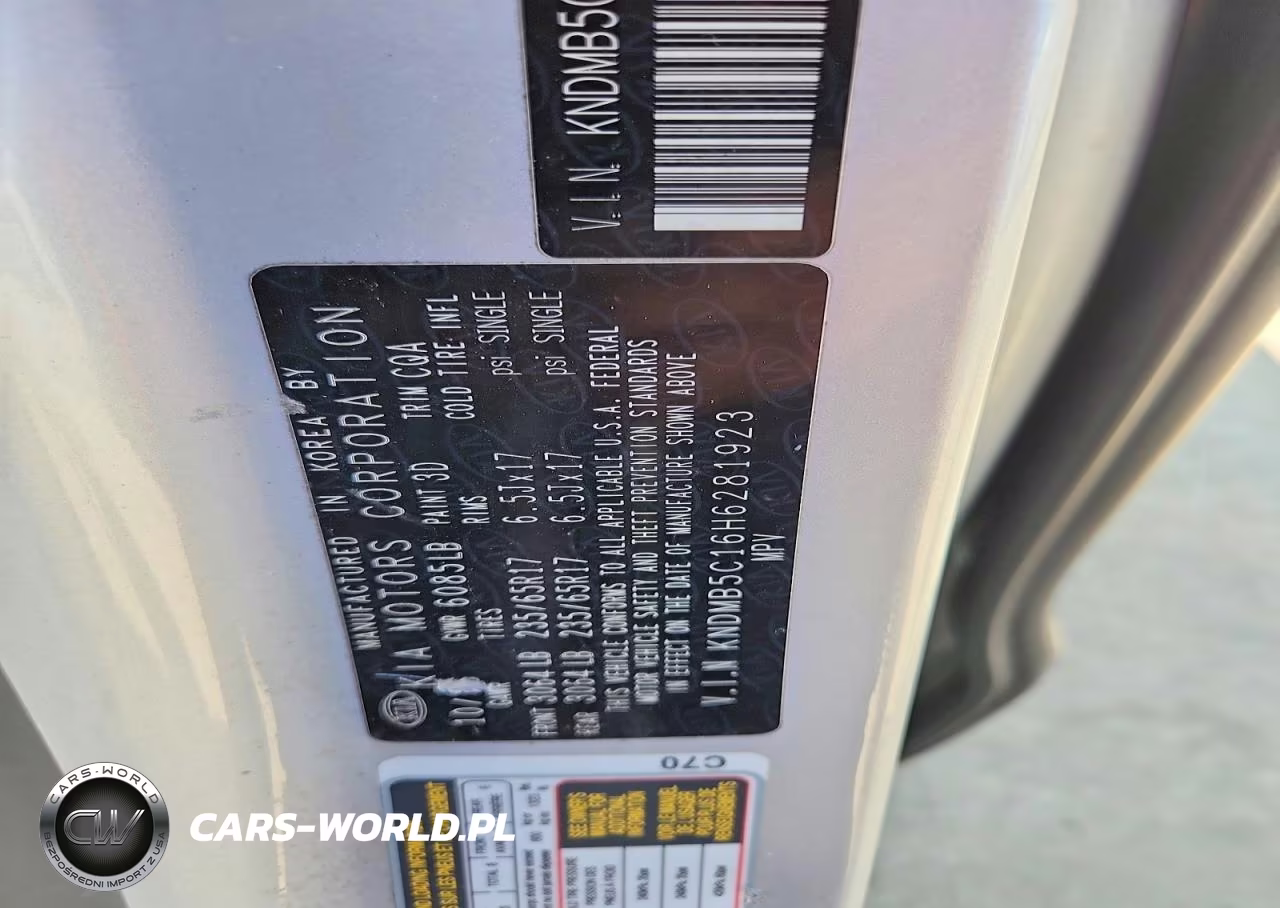 2017 Kia Sedona Lx VIN:KNDMB5C16H6281923 - 13