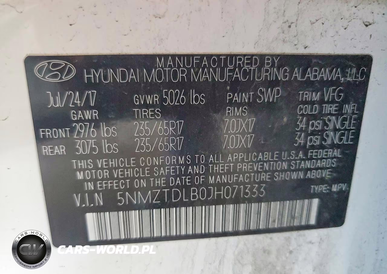 2018 Hyundai Santa Fe Sport 2.4L VIN:5NMZTDLB0JH071333 - 13