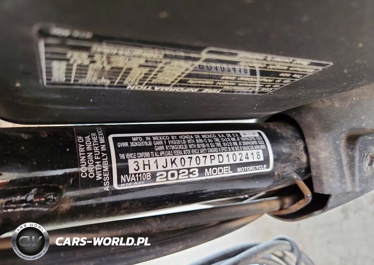 2023 Honda Nva110 B VIN:3H1JK0707PD102418 - 8