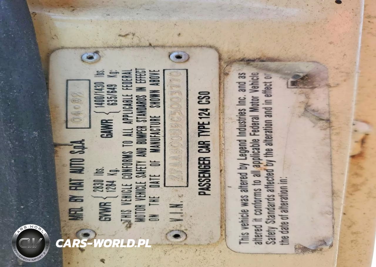 1982 Fiat 124 Spider VIN:ZFAAS00B9C5003770 - 13