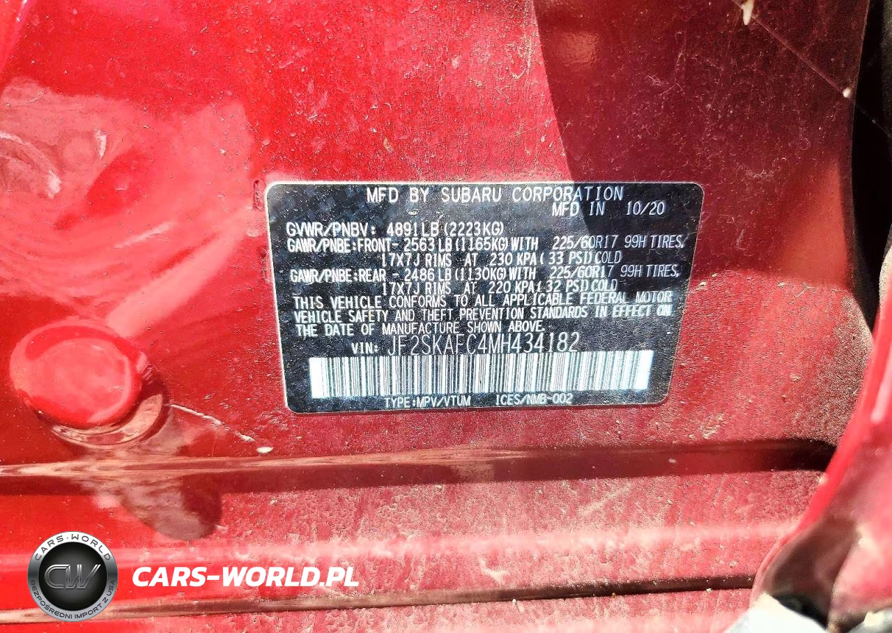 2021 Subaru Forester Premium VIN:JF2SKAFC4MH434182 - 13