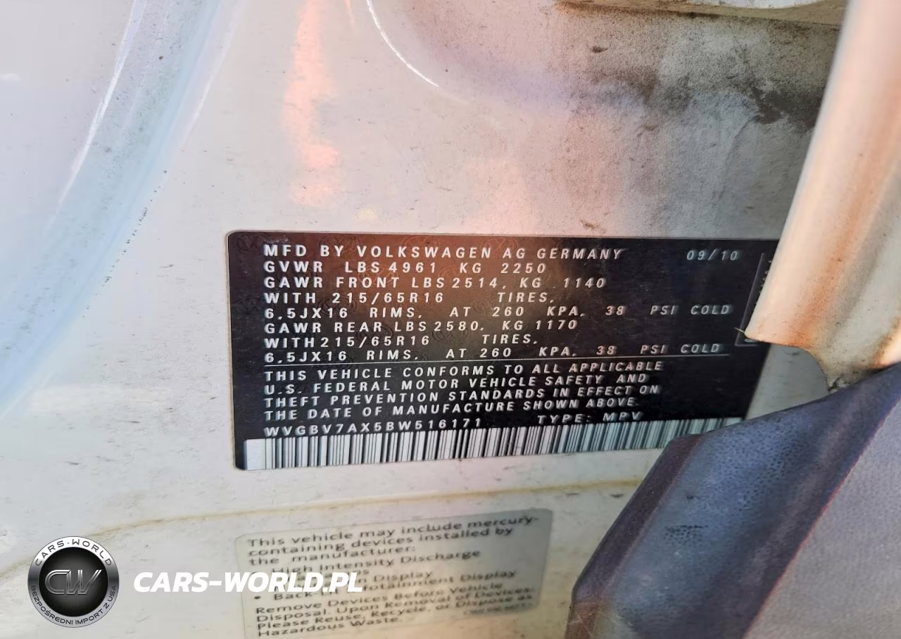 2011 Volkswagen Tiguan S VIN:WVGBV7AX5BW516171 - 13