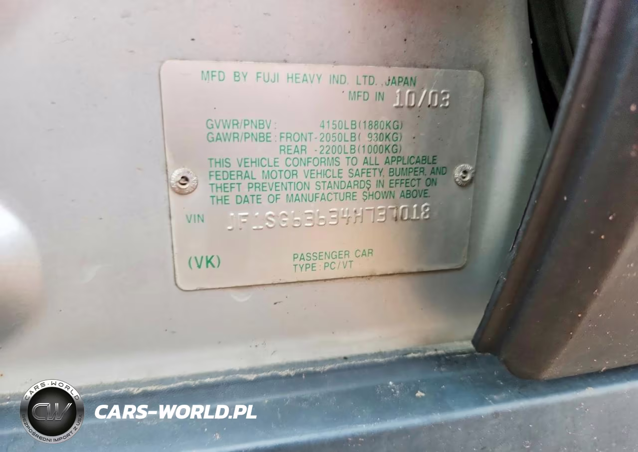 2004 Subaru Forester 2.5X VIN:JF1SG63634H737018 - 12