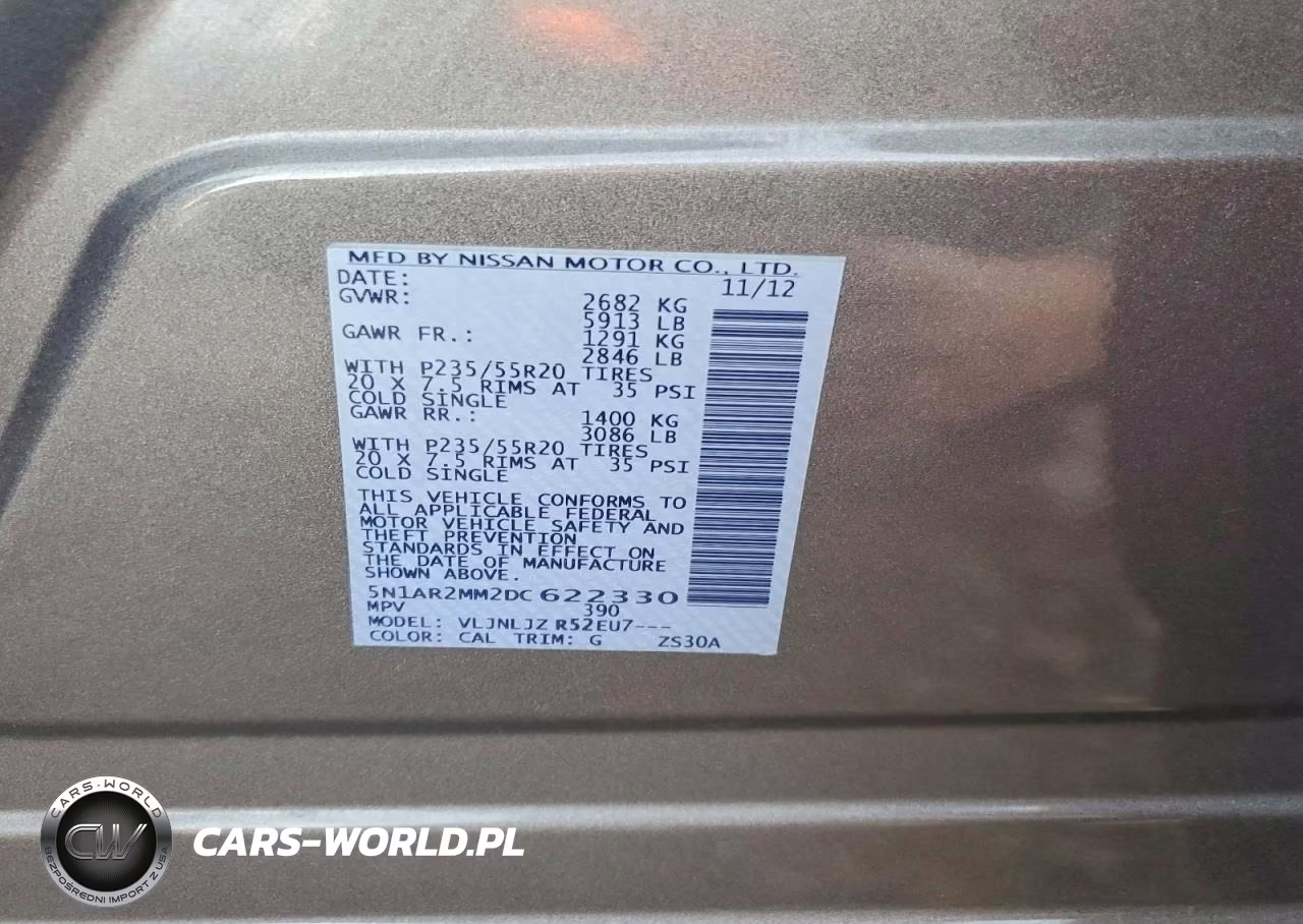 2013 Nissan Pathfinder Sv VIN:5N1AR2MM2DC622330 - 13