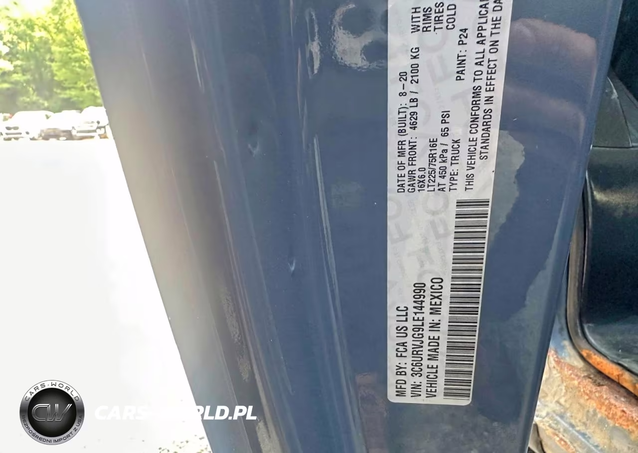 2020 Ram Promaster 3500 3500 High VIN:3C6URVJG9LE144990 - 10