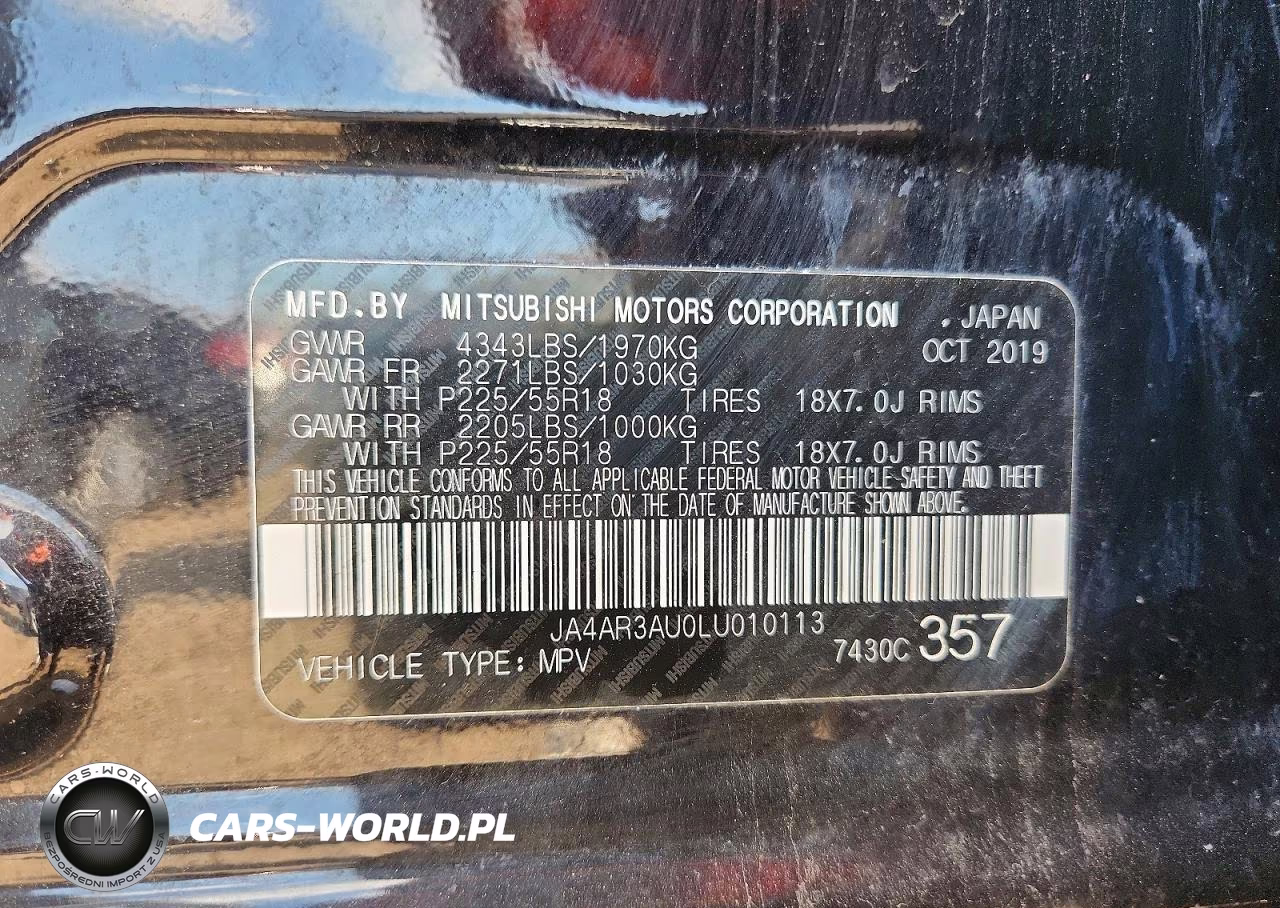 2020 Mitsubishi Outlander Sport Es VIN:JA4AR3AU0LU010113 - 13