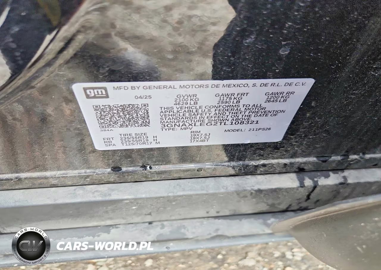 2026 Chevrolet Equinox Rs VIN:3GNAXLEG2TL108321 - 14