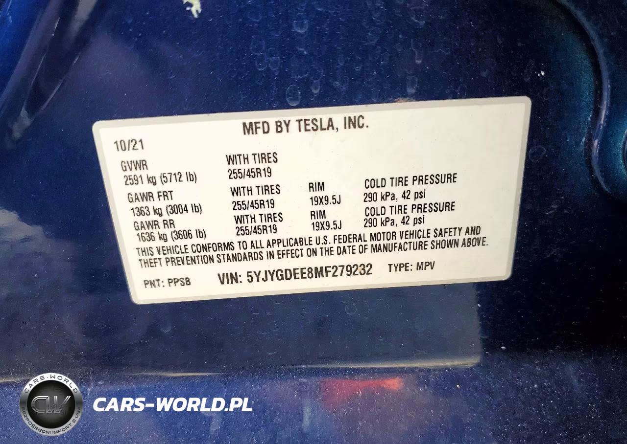 2021 Tesla Model Y VIN:5YJYGDEE8MF279232 - 13