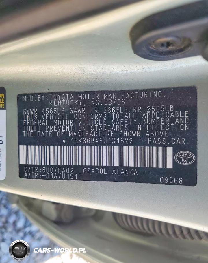 2006 Toyota Avalon Xl VIN:4T1BK36B46U131622 - 12