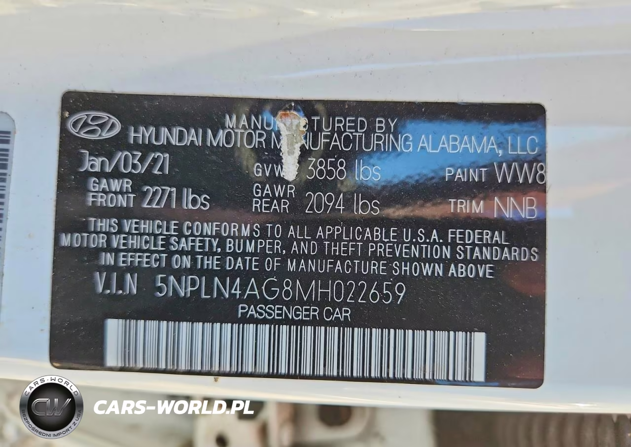 2021 Hyundai Elantra Sel VIN:5NPLN4AG8MH022659 - 13