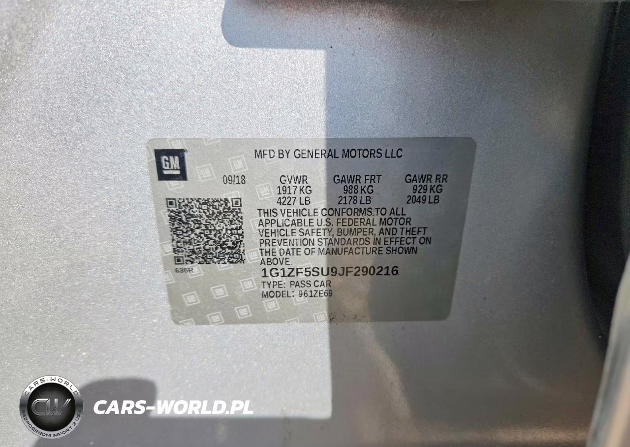 2018 Chevrolet Malibu Hybrid VIN:1G1ZF5SU9JF290216 - 12