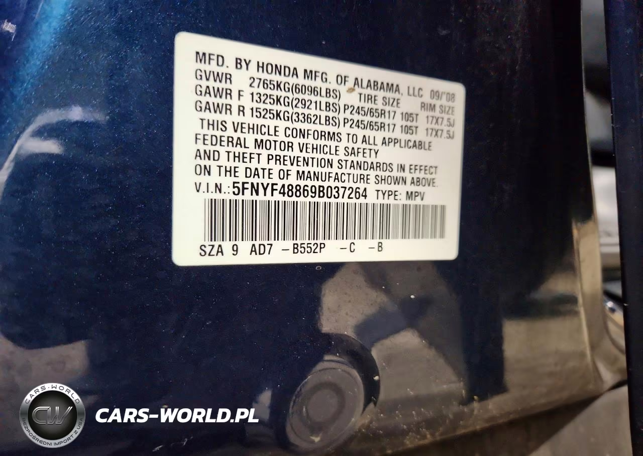 2009 Honda Pilot Touring VIN:5FNYF48869B037264 - 13