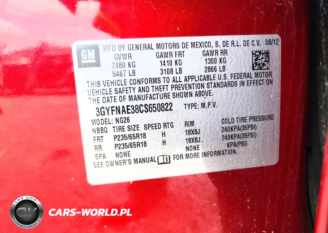 2012 Cadillac Srx Luxury Collection VIN:3GYFNAE38CS650822 - 12