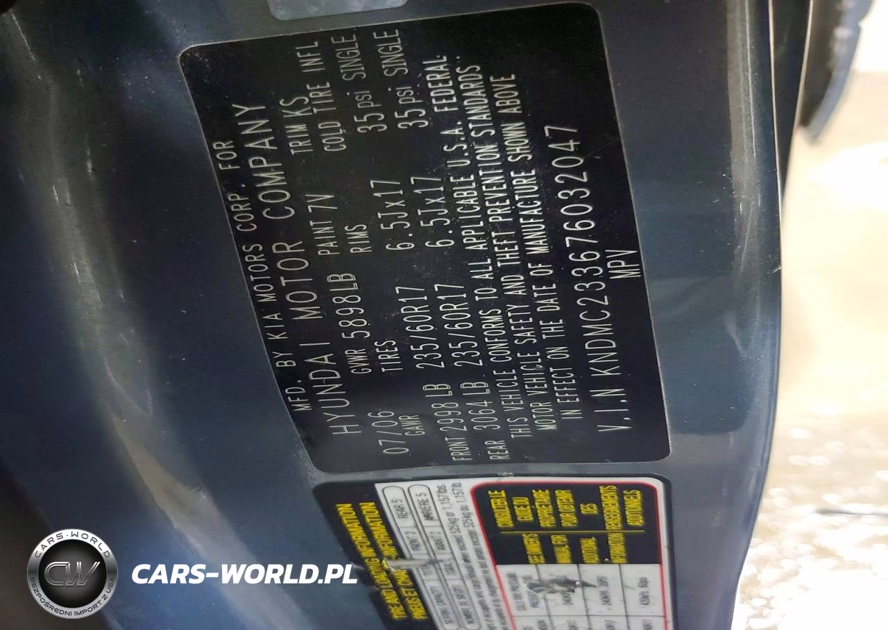 2007 Hyundai Entourage Gls VIN:KNDMC233676032047 - 14