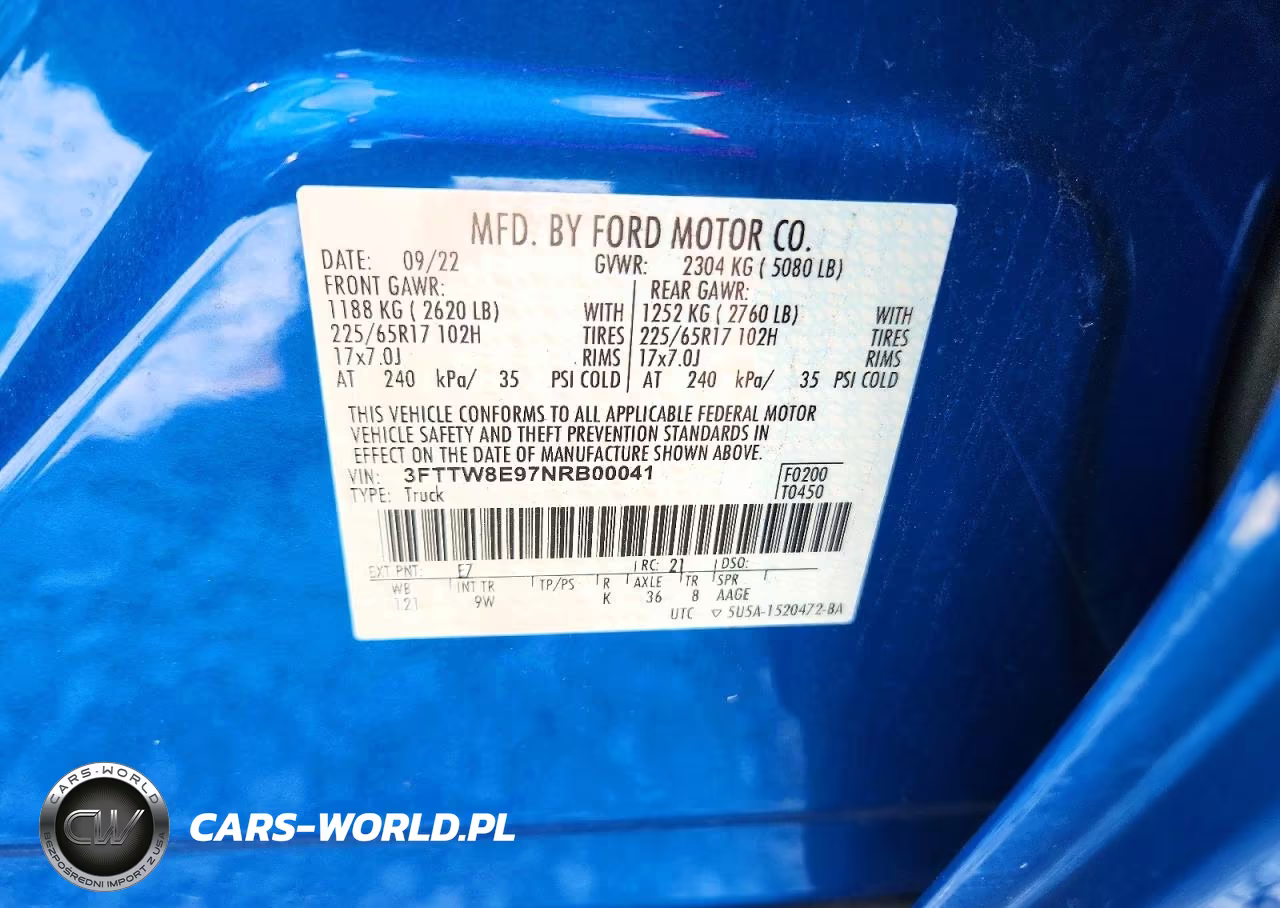 2022 Ford Maverick Xl VIN:3FTTW8E97NRB00041 - 12