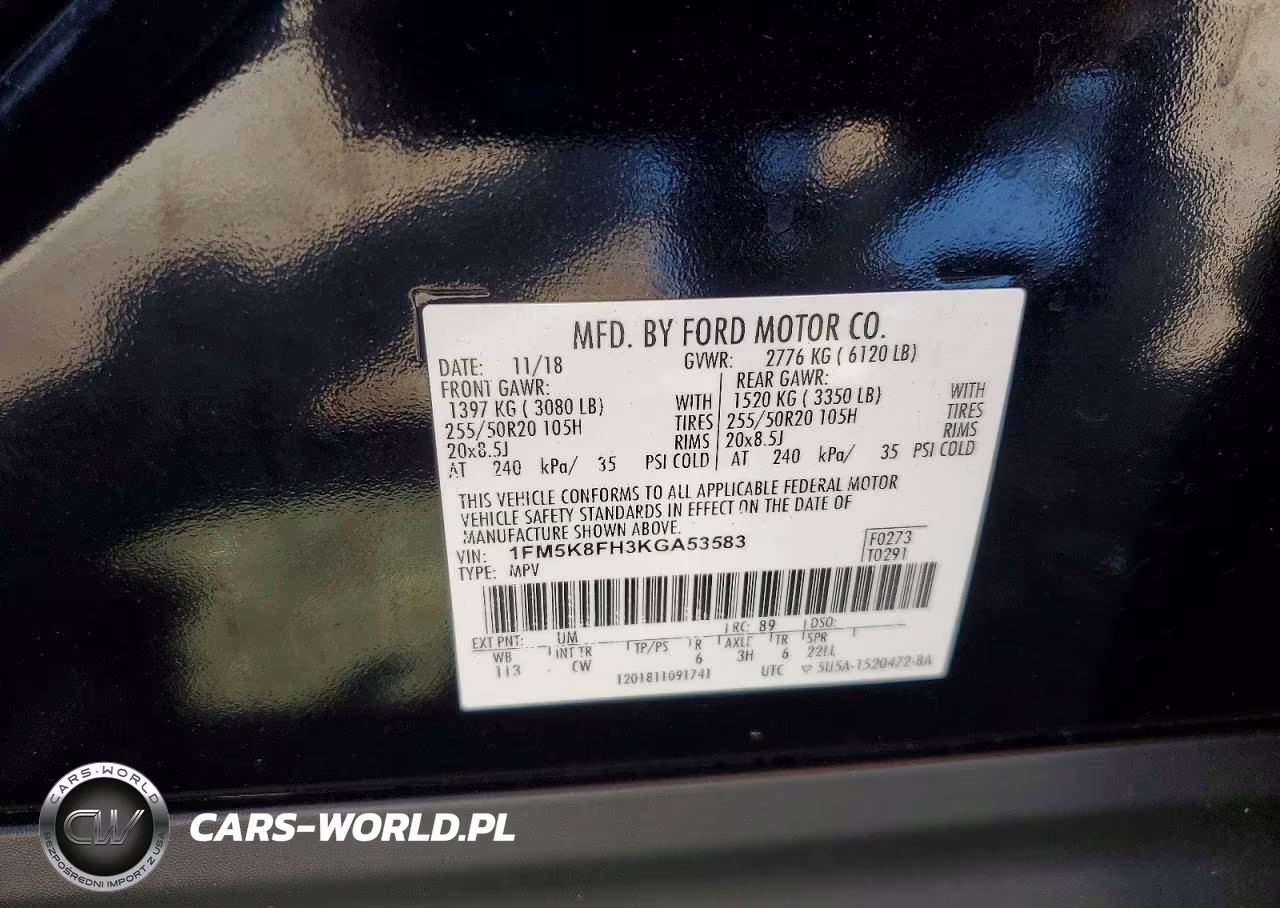 2019 Ford Explorer Limited VIN:1FM5K8FH3KGA53583 - 13