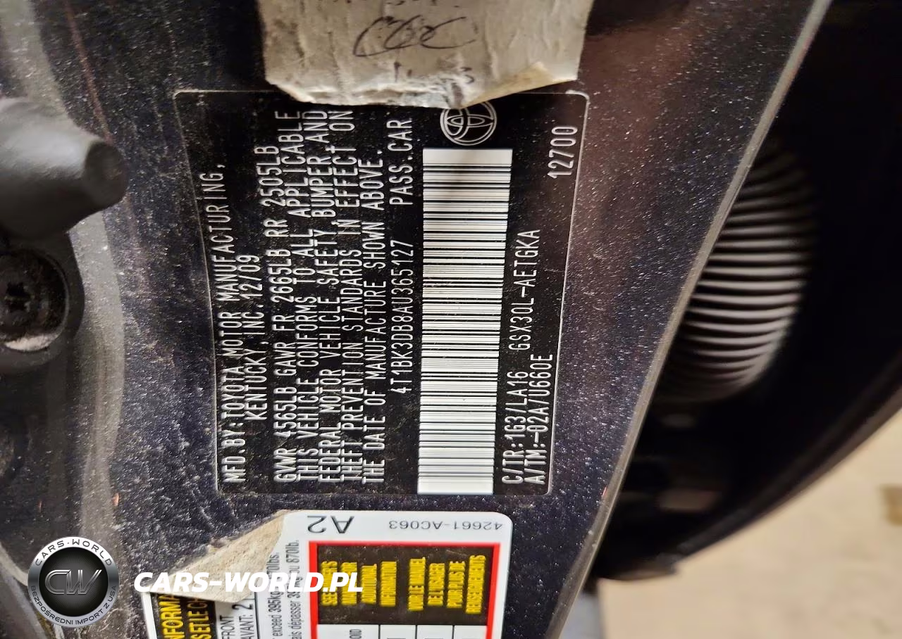 2010 Toyota Avalon Xls VIN:4T1BK3DB8AU365127 - 12