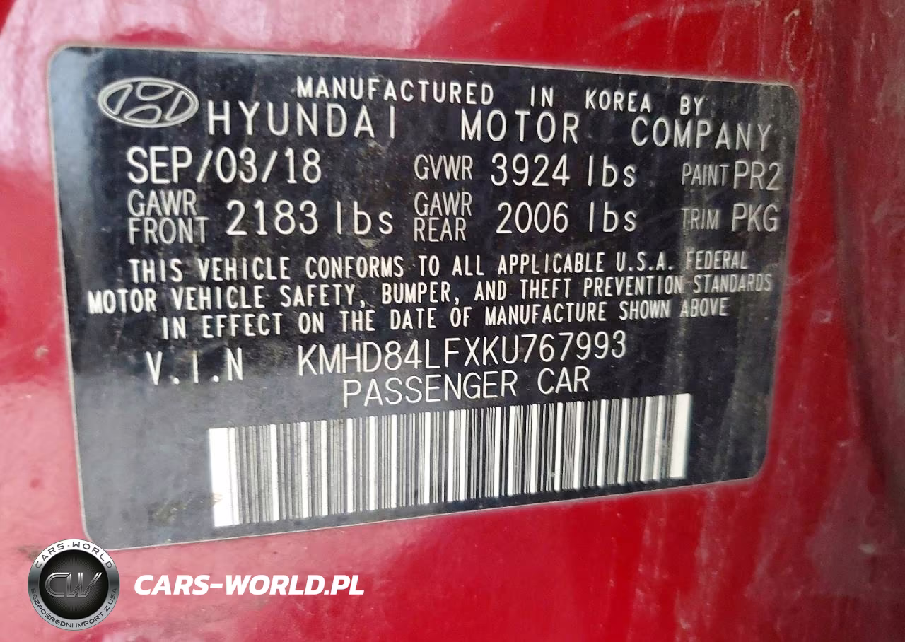 2019 Hyundai Elantra Sel VIN:KMHD84LFXKU767993 - 12