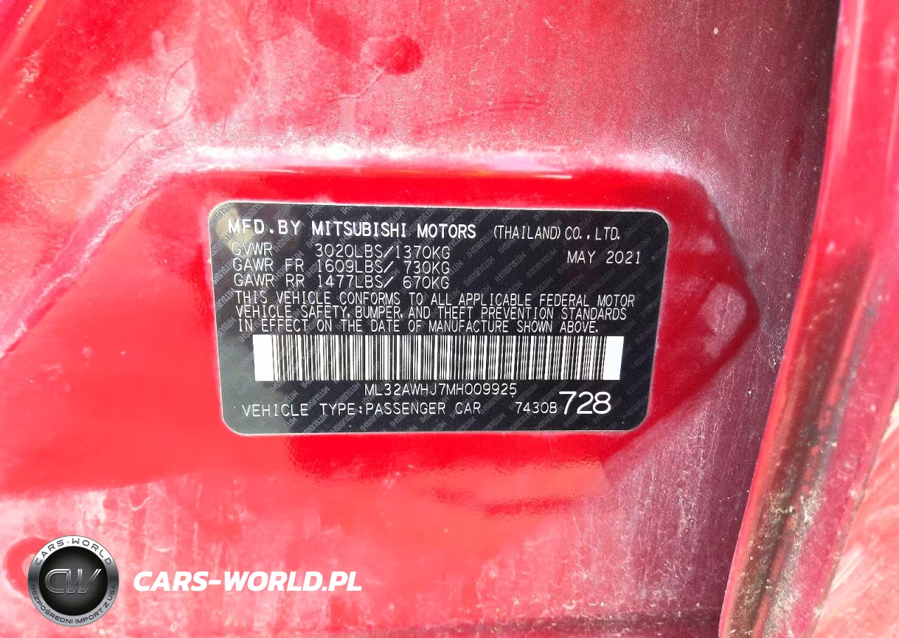 2021 Mitsubishi Mirage Se VIN:ML32AWHJ7MH009925 - 12