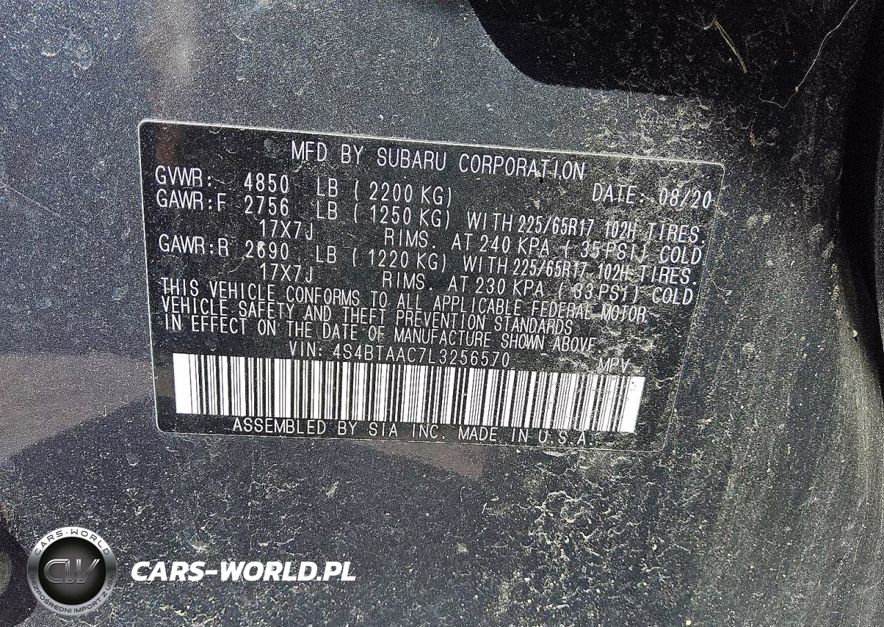 2020 Subaru Outback VIN:4S4BTAAC7L3256570 - 13