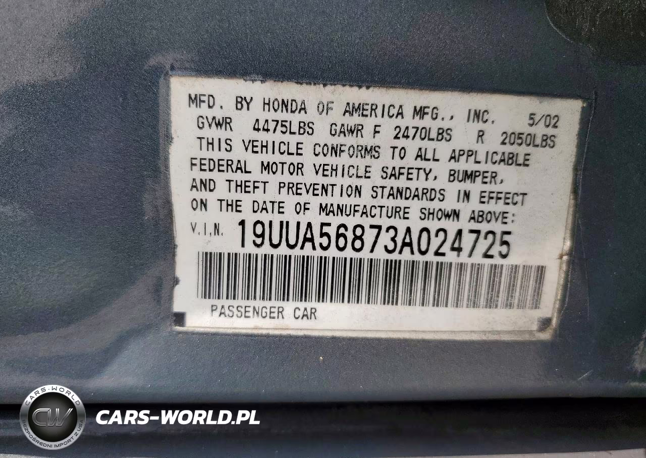 2003 Acura 3.2Tl Type-S VIN:19UUA56873A024725 - 12