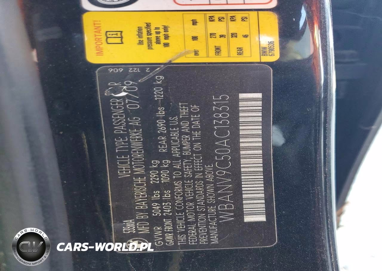 2010 BMW 535 Xi VIN:WBANV9C50AC138315 - 12