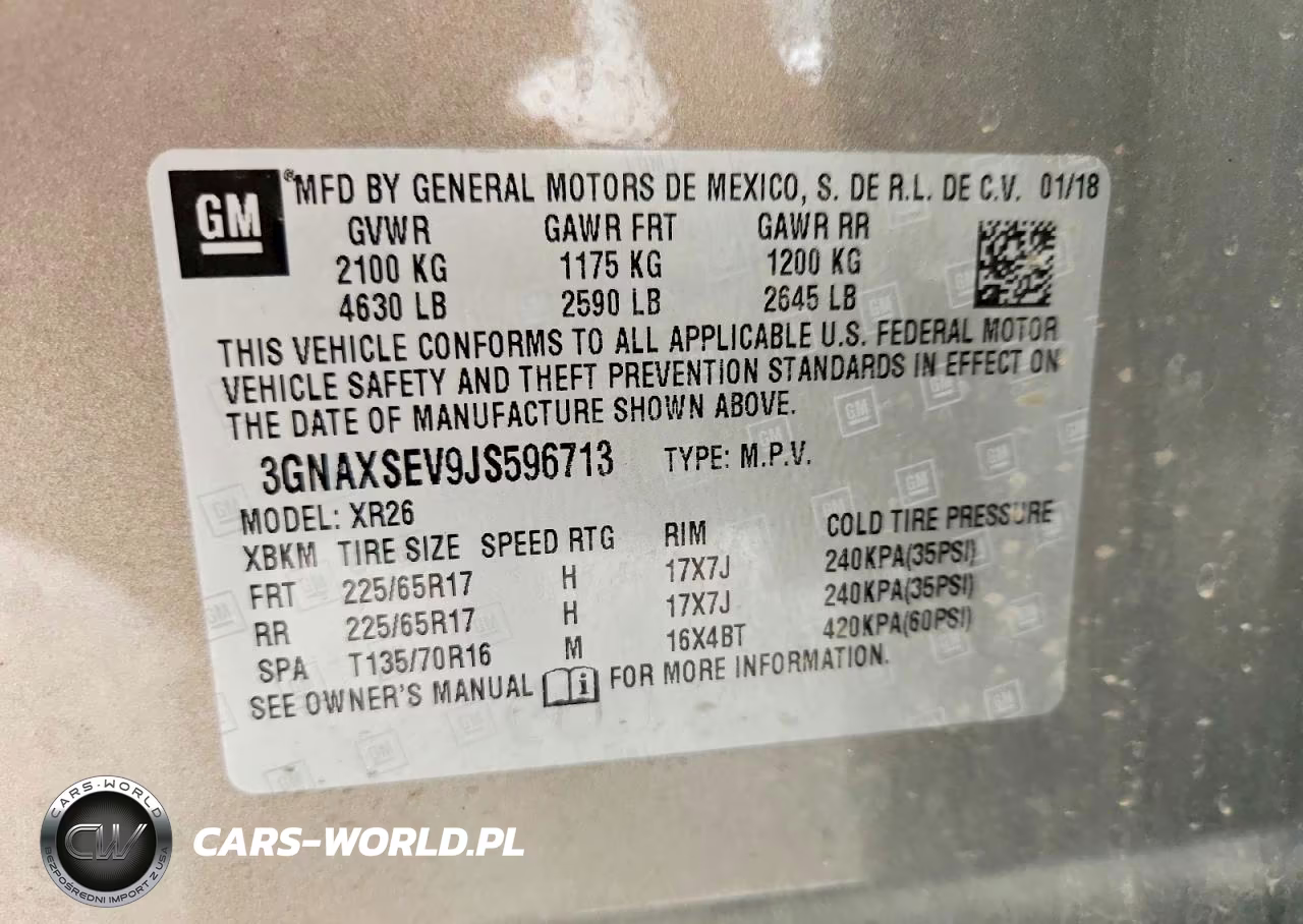 2018 Chevrolet Equinox Lt VIN:3GNAXSEV9JS596713 - 12