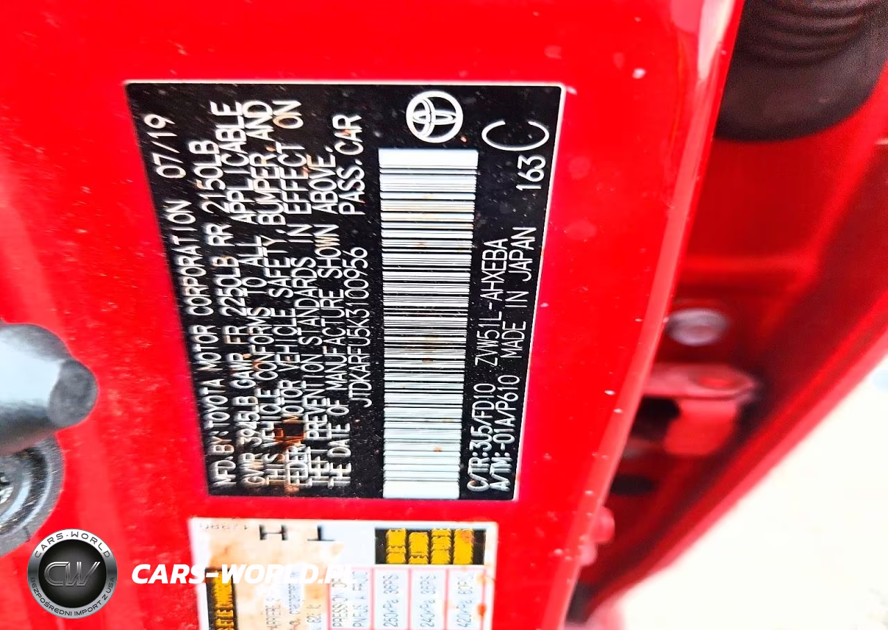 2019 Toyota Prius Le VIN:JTDKARFU5K3100956 - 12