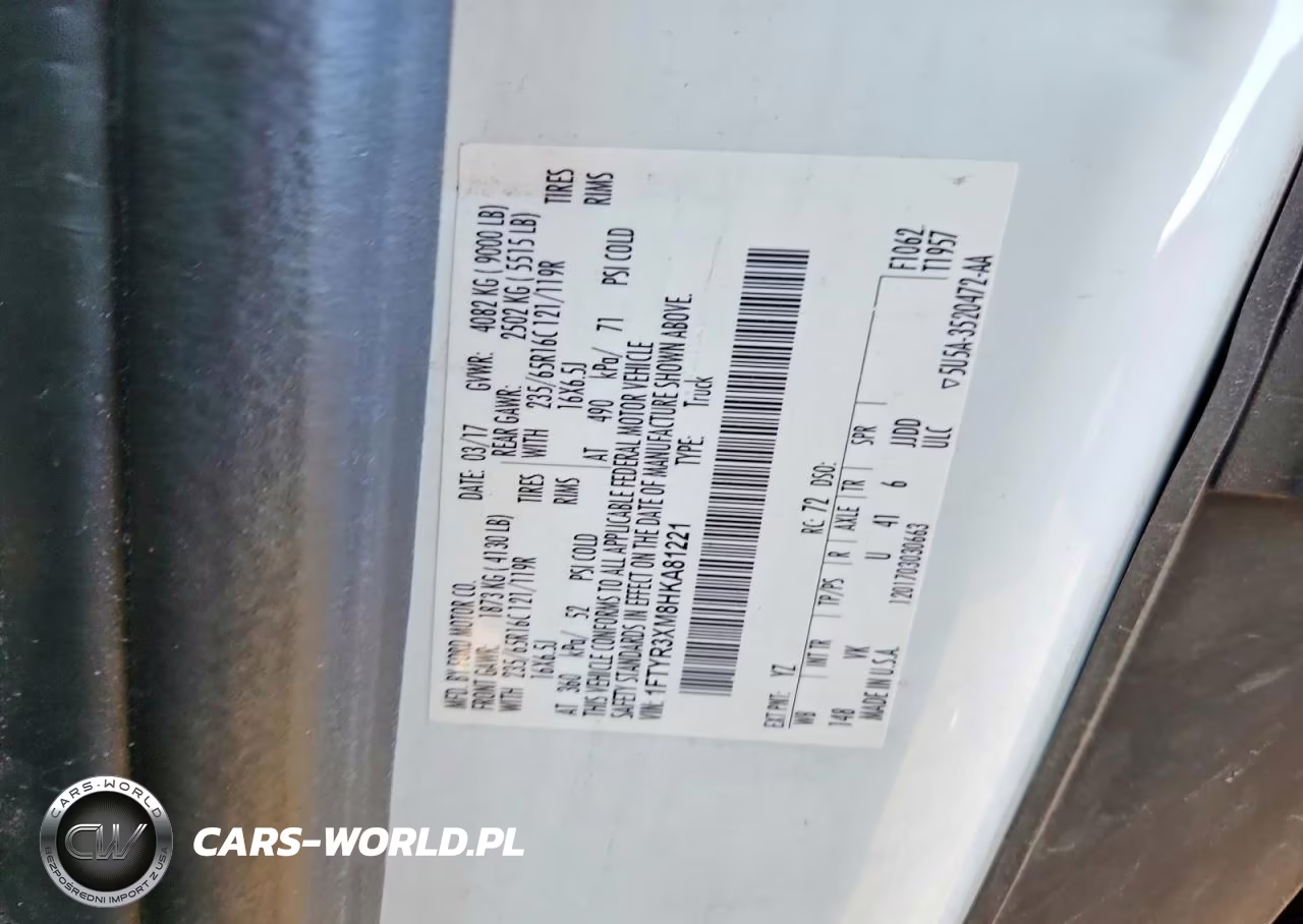 2017 Ford Transit T-250 VIN:1FTYR3XM8HKA81221 - 13