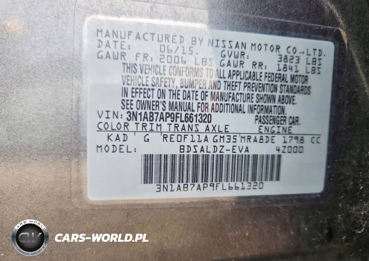 2015 Nissan Sentra Sv VIN:3N1AB7AP9FL661320 - 12