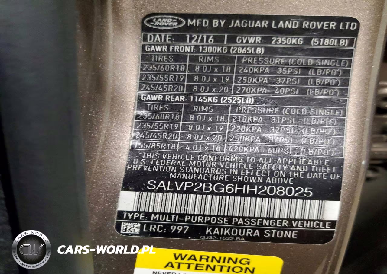 2017 Land Rover Range Rover Evoque Se VIN:SALVP2BG6HH208025 - 14