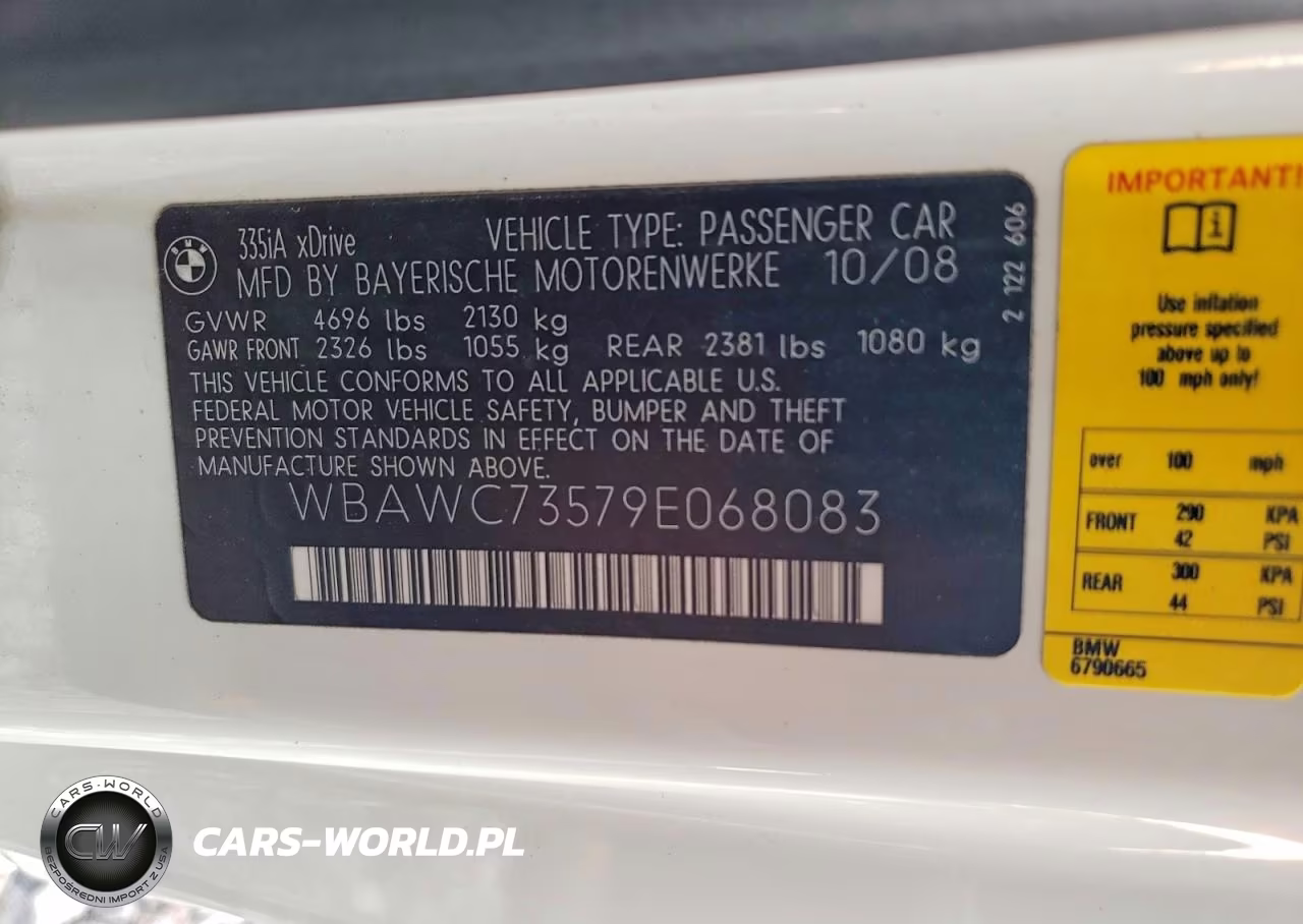 2009 BMW 335 Xi VIN:WBAWC73579E068083 - 12