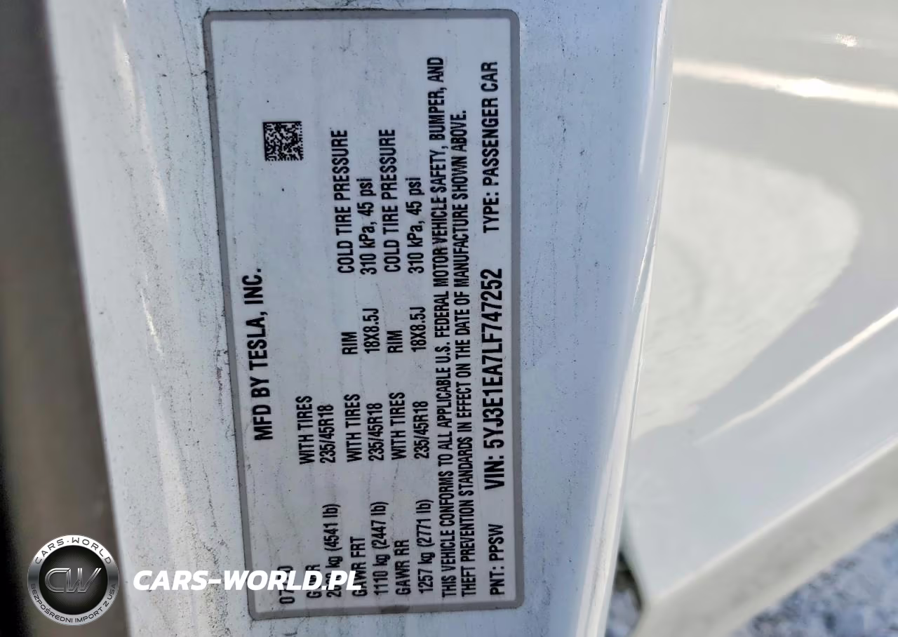 2020 Tesla Model 3 VIN:5YJ3E1EA7LF747252 - 13
