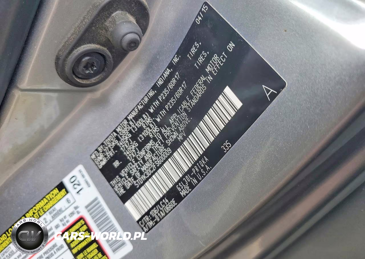 2015 Toyota Sienna Xle 8-Passenger VIN:5TDYK3DC2FS600009 - 12
