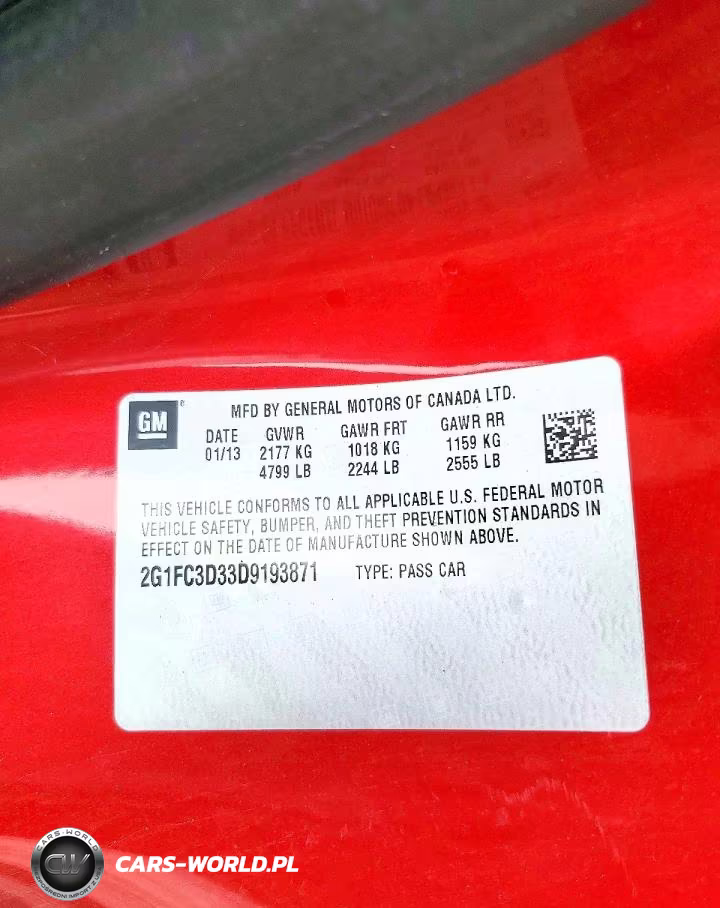 2013 Chevrolet Camaro Lt VIN:2G1FC3D33D9193871 - 12