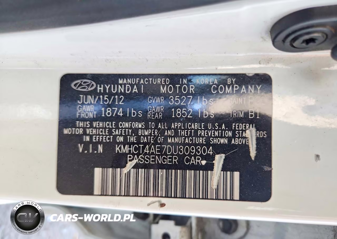 2013 Hyundai Accent VIN:KMHCT4AE7DU309304 - 12