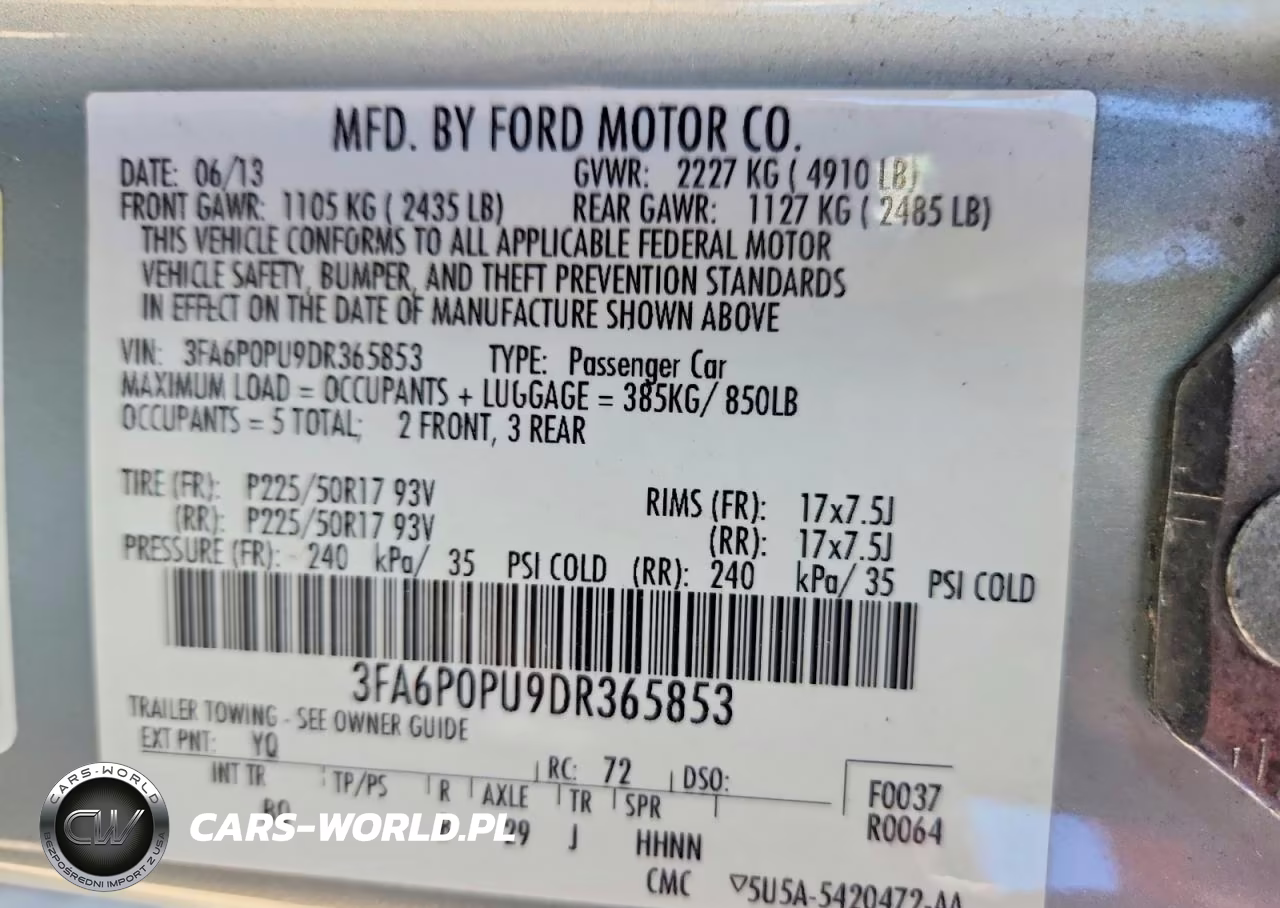 FORD FUSION ENERGI VIN:3FA6P0PU9DR365853 - 12