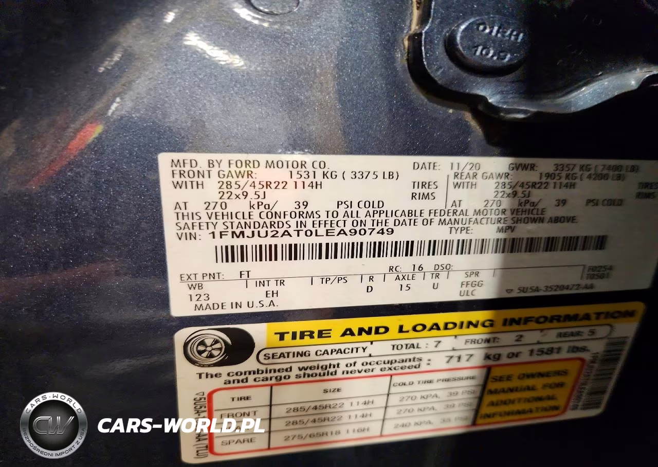 2020 Ford Expedition Limited VIN:1FMJU2AT0LEA90749 - 14