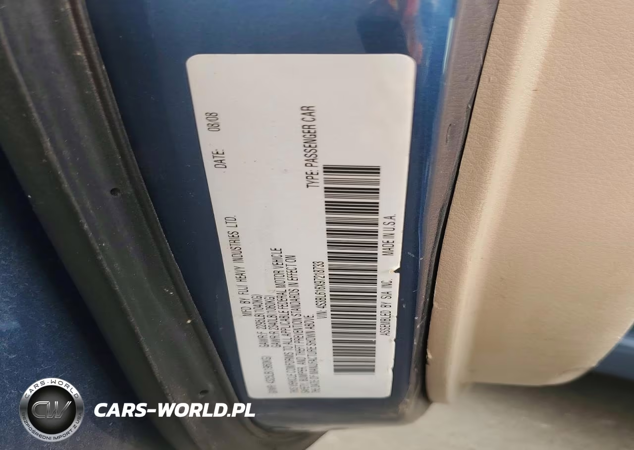 2009 Subaru Legacy 2.5I VIN:4S3BL616X97218733 - 12