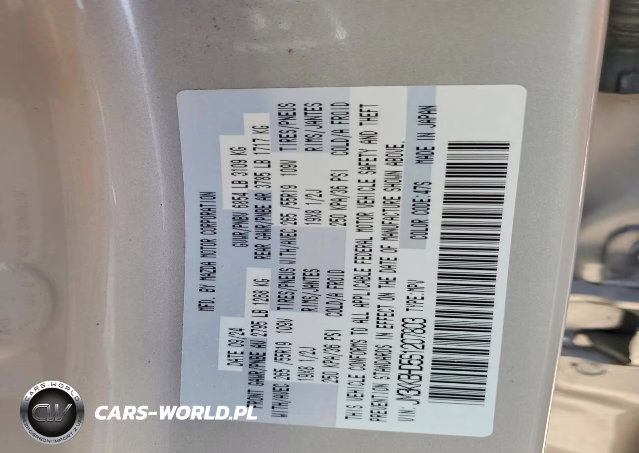 2025 Mazda Cx-90 Preferred VIN:JM3KKBHD5S1207803 - 13