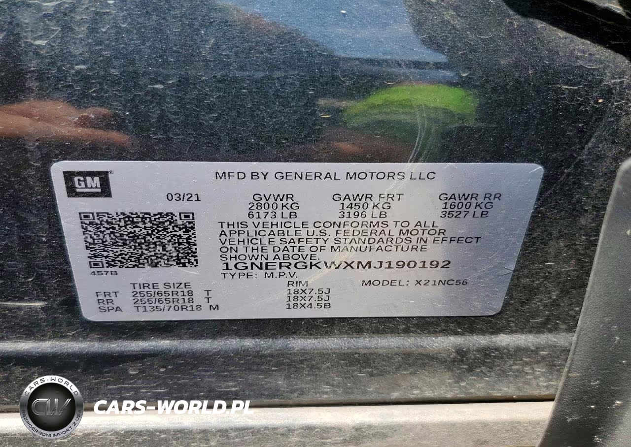 2021 Chevrolet Traverse Lt VIN:1GNERGKWXMJ190192 - 13