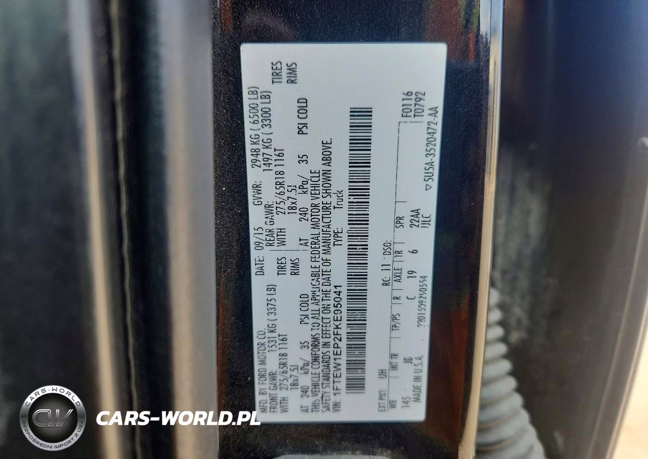 2015 Ford F150 Supercrew VIN:1FTEW1EP2FKE95041 - 12